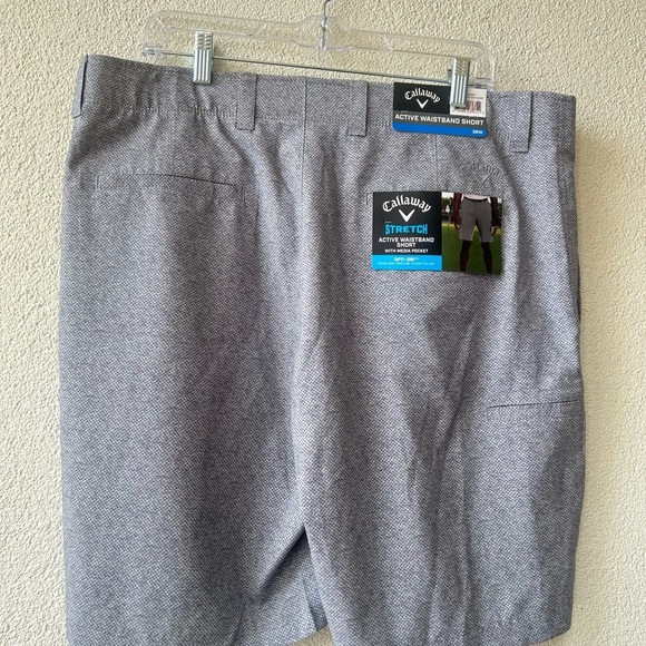 Callaway Men's Gray Active Waistband Shorts - Picture 3 of 6